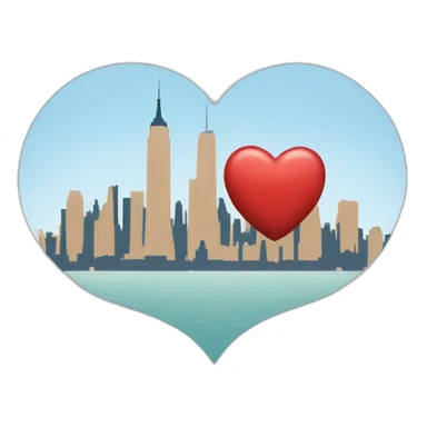 New york + heart sticker
