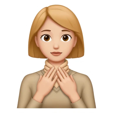 Crossing Hands on neck sticker