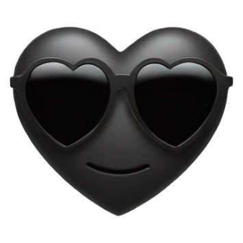 Heart with black shades sticker