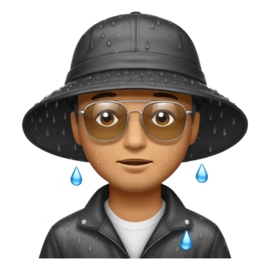 man caught in the rain sticker