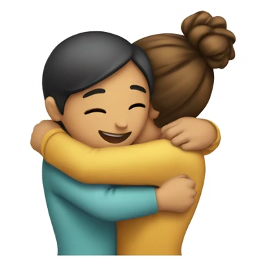 Hug with girl friend  sticker