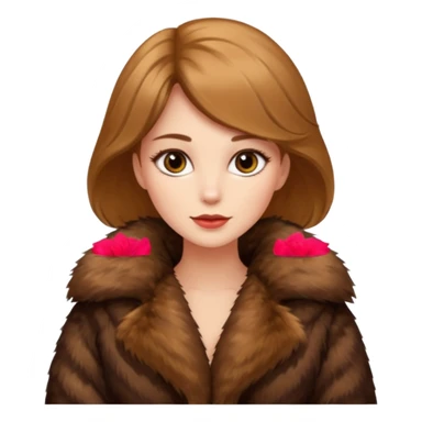 
fur coat woman sticker