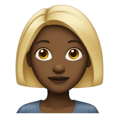 Black girl with blond hair sticker