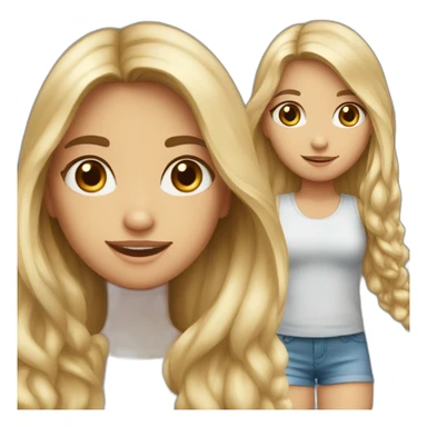 Red Aussie with blond blue eyes girl straight hair sticker