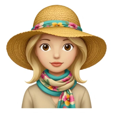 Sunhat + scarf sticker