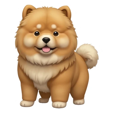 a full body of cute chow chow sticker