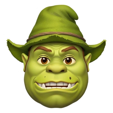 Şapka takan Shrek  sticker
