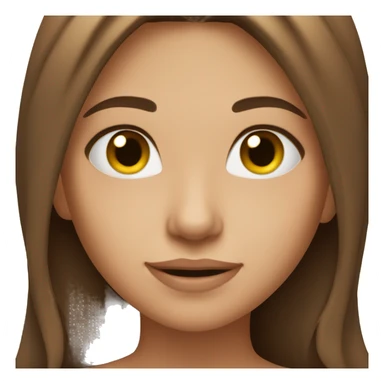 Pretty girl with brown hair  sticker