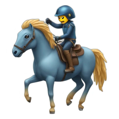 mite riding a horse sticker