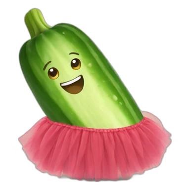 cucumber with tutu sticker