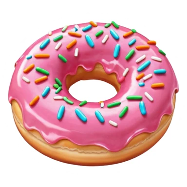 light pink donut sticker