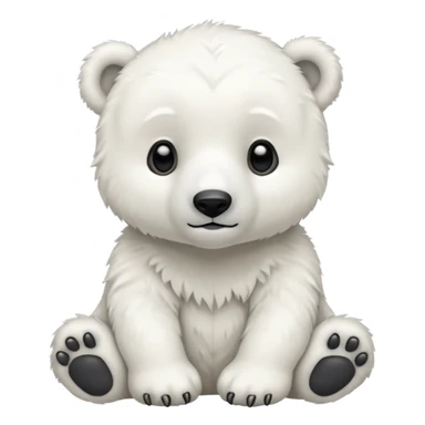 Full body polar bear cub sticker