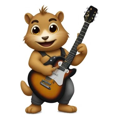 Ardilla tocando guitarra  sticker