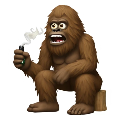 Sasquatch smoking bong  sticker