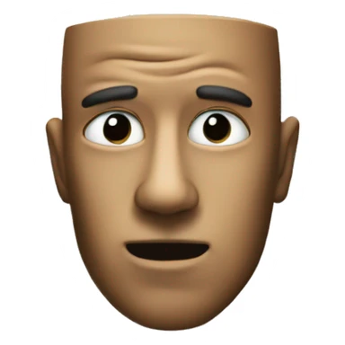 leant head against wall sticker