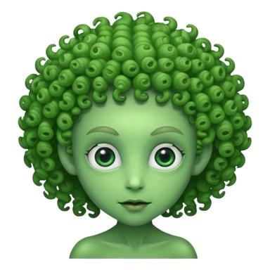CURLY HAIRED ALIEN sticker