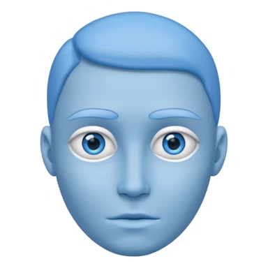 A very blue person sticker