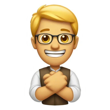 Rubbing hands together while grinning mischievously sticker