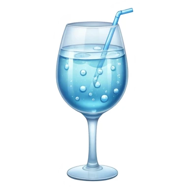 GLASS WITH FIZZ WATER sticker