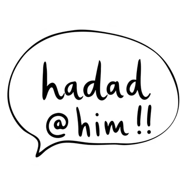 quotes icon, hand drawn black outlined style sticker