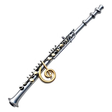 Create a flute with a treble clef sticker