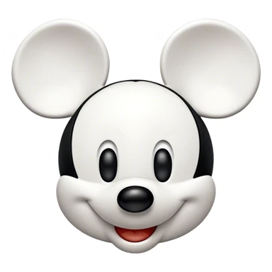 white Mickey plain sticker