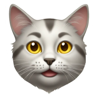 Silly cat with beige fur and yellow eyes sticker