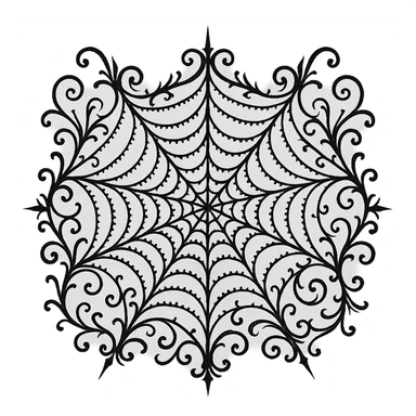goth black spiderweb sticker