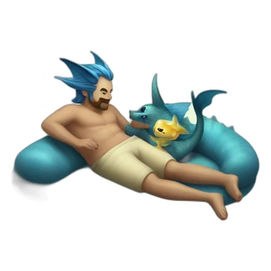 heinsenberg giving a massage to vaporeon sticker
