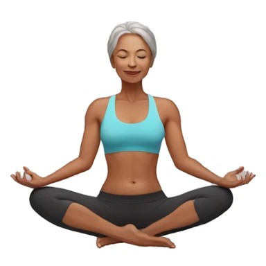 Yoga mature woman sticker