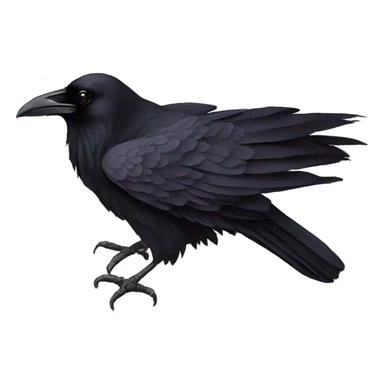 Raven on a book sticker