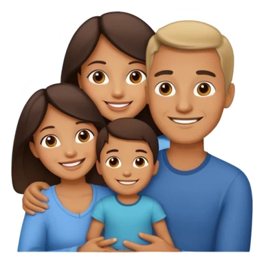 happy famly: mother, father and child sticker