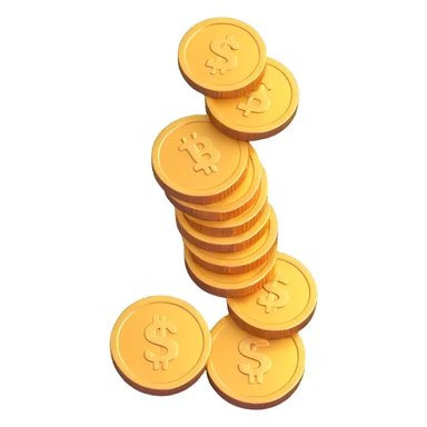 stack of coins sticker