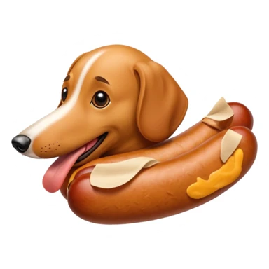 a dog thats a literal sausage sticker