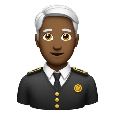 Man with collar sticker