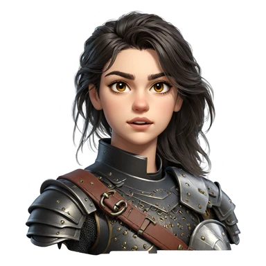 girl in armor portrait sticker