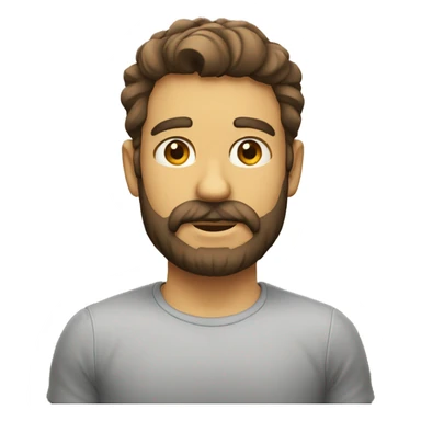 calvo con barba sticker