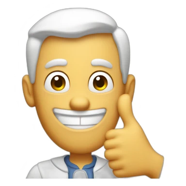 Goofy man thumbs up sticker
