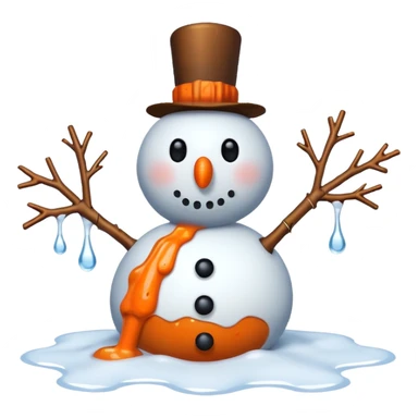melting snowman sticker