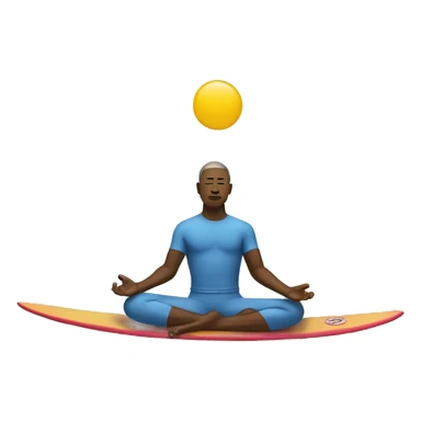 meditation on surf sticker