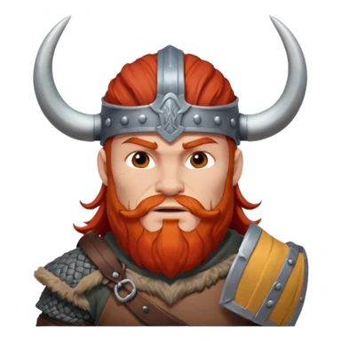 Viking man red hair sticker