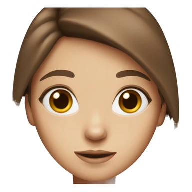 Girl with blue eyes and brown hair sticker