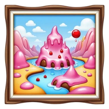 melting candy renaissance landscape sticker