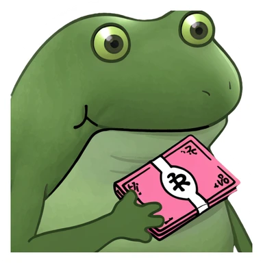 pink money  sticker