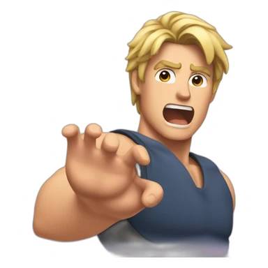 ken reaction face about to get punched sticker