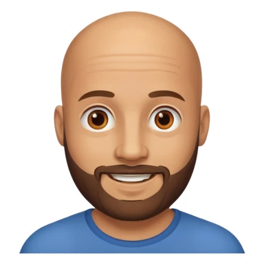 Bearded bald man  sticker