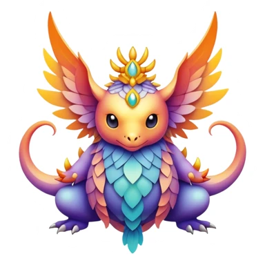 divine complex gradients aesthetic-scenery-Fakémon-creature sticker