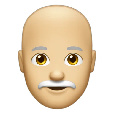 bald bearded blond sticker