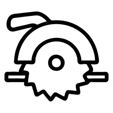 create 3d icon circular saw yellow and black matte texture sticker