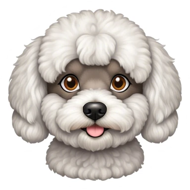Black male Maltese Poodle  sticker